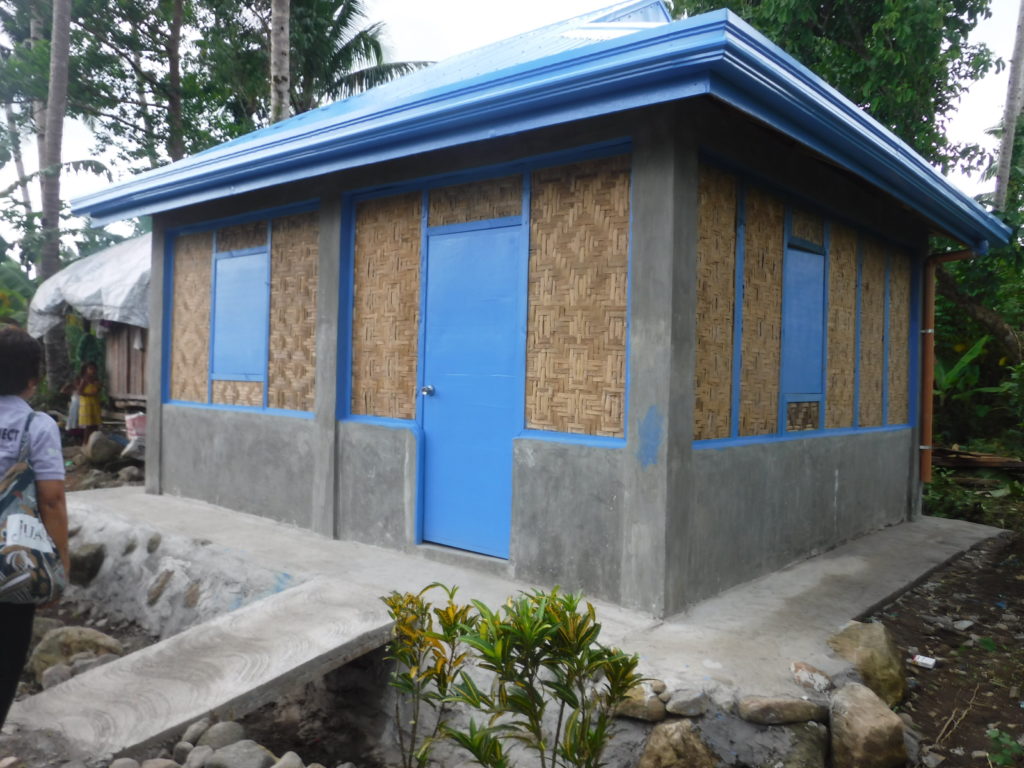 Earthquake and typhoon-resistant house built during Phase 1