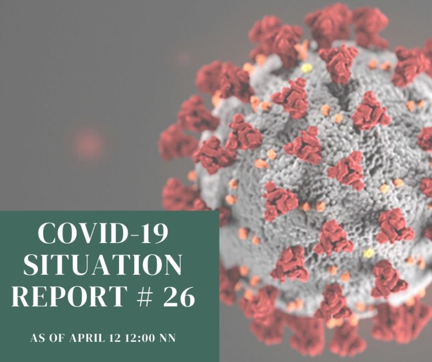 COVID-19 Situation Report #26 April 12, 2020 12:00 nn
