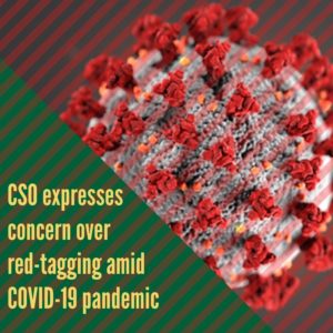 CSO expresses concern over red-tagging amid COVID-19 pandemic