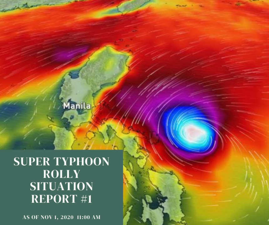 Typhoon Rolly (GONI) Situation Report #1 October 31, 2020 11:00 am